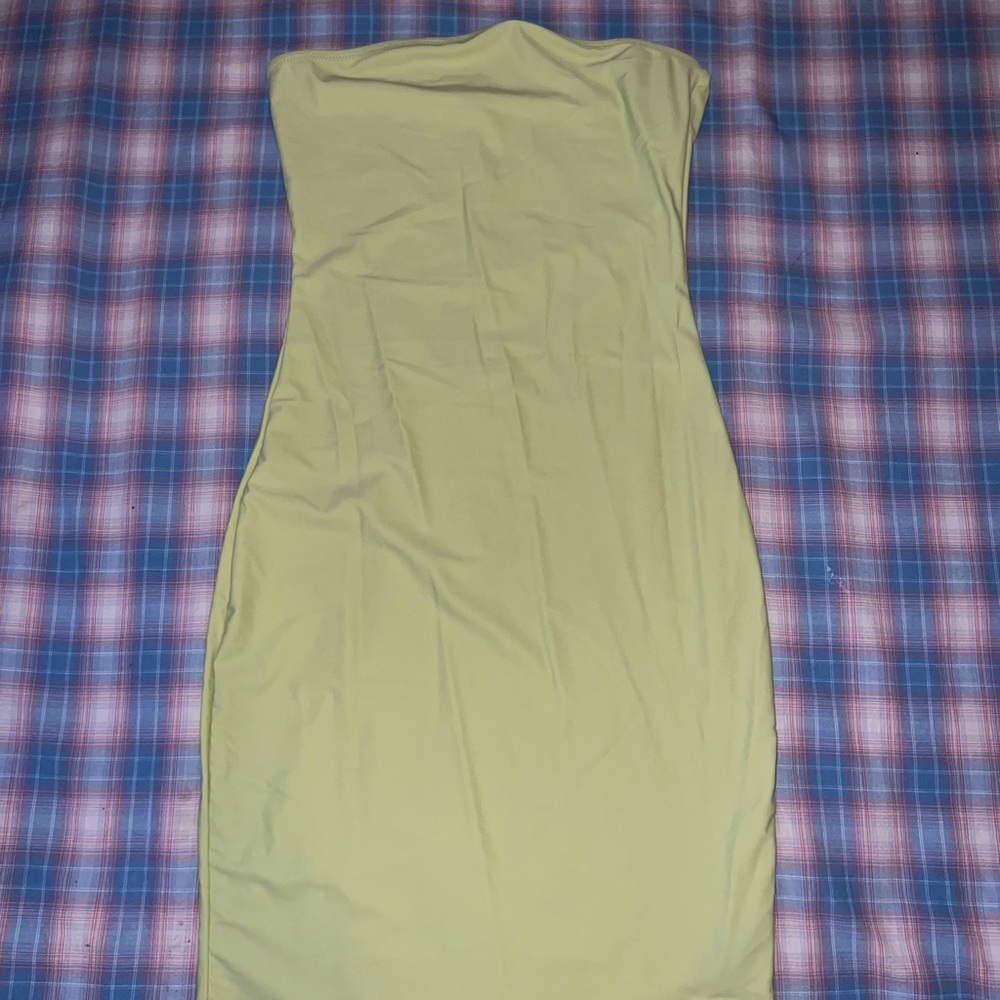 POSTER GIRL Strapless Light Green Dress